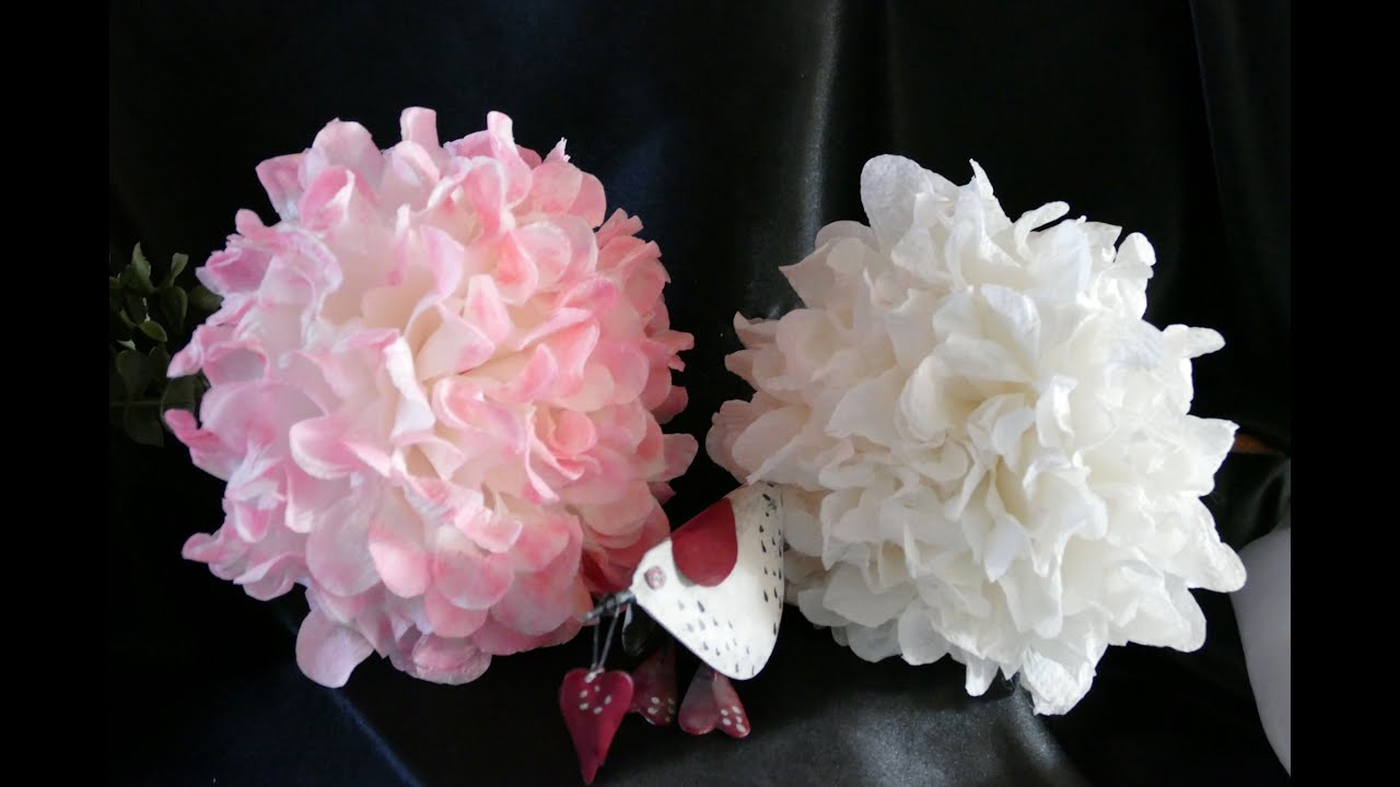 XXL-Hortensienblüten mit selbstgefertiger Blütenblätterschablone – DIY XXL hydrangea flowers