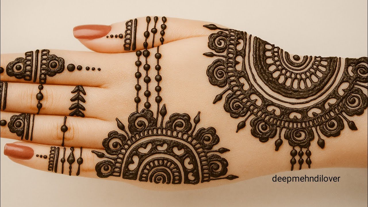 Easy, simple and beautiful back hand mehndi design | easy mehndi designs | latest mehndi design 2025