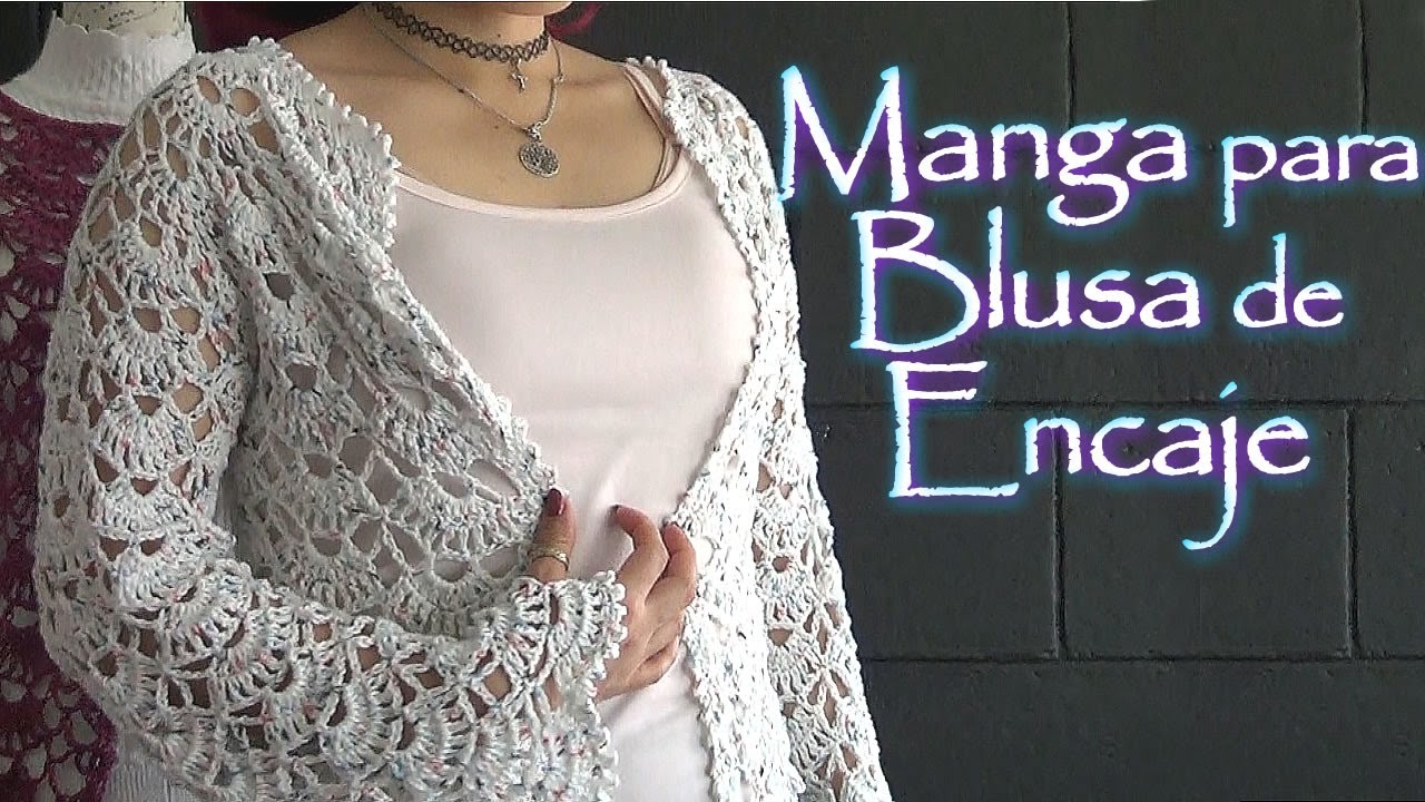 MANGAS y ACABADO para BLUSA de ENCAJE/BLUSA DE ENCAJE TEJIDO 2