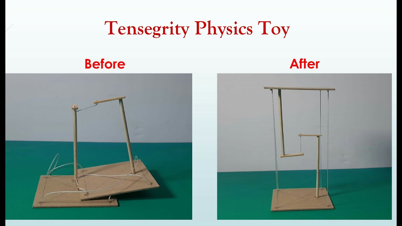 A Tensegrity physics Toy||Tension suspension||How to make Levitating Strings