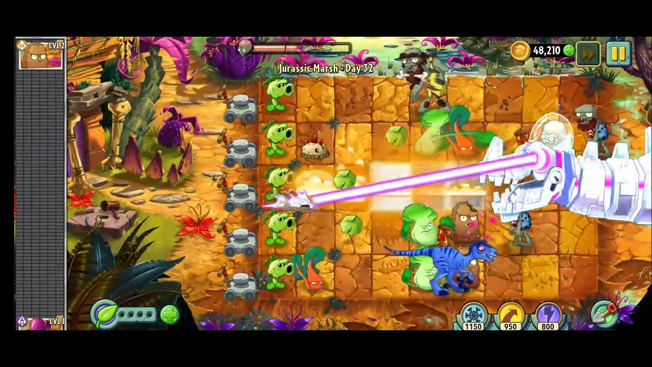 Jurassic mash zomboss fight,easy ☺️