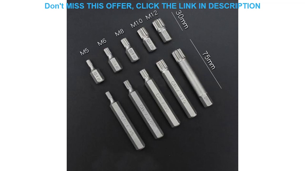 Slide 40Pcs 1/2in 3/8in Adaptor Drive Shank Hex Torx XZN Spline Star Impact Socket Set Metric Socke
