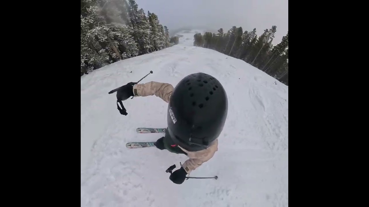 Biggest storm of the year at Red Lodge Mountain#ski #fail #viral #fyp #insta360 #skiingstunts #