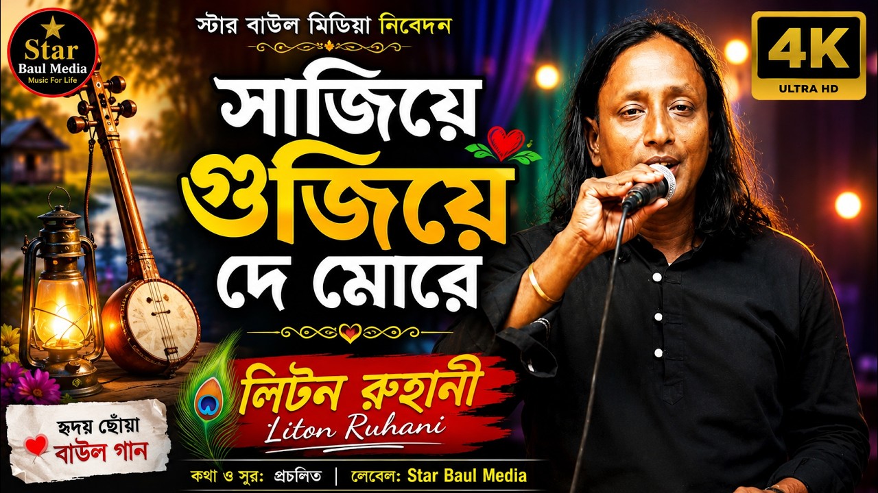 সাজিয়ে গুজিয়ে দে মোরে | লিটন রুহানী | Sajeye Gujiye De More | New Baul Song 2025