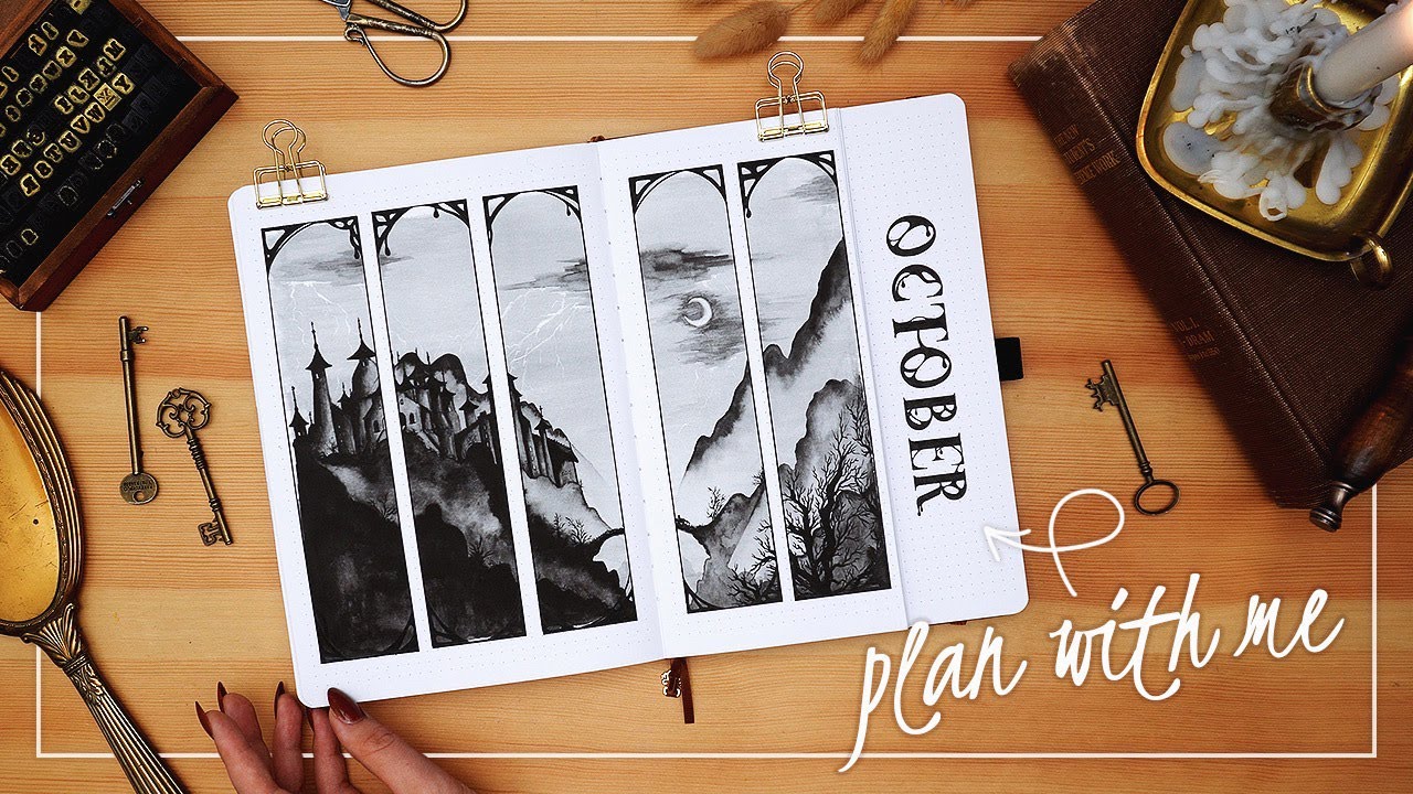 October 2022 BuJo Plan With Me  |  Spooky BuJo Setup 💀