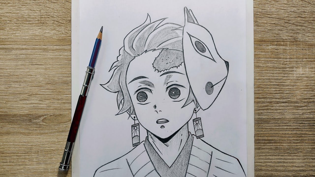 Comment dessiner Tanjiro Kamado étape par étape | Demon slayer