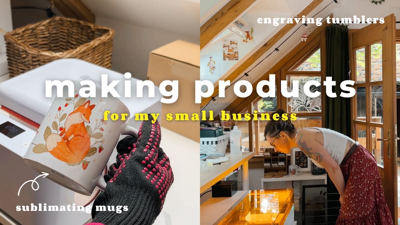 Sublimating Mugs and Mousepads for my Small Business ✿ Studio Vlog 35