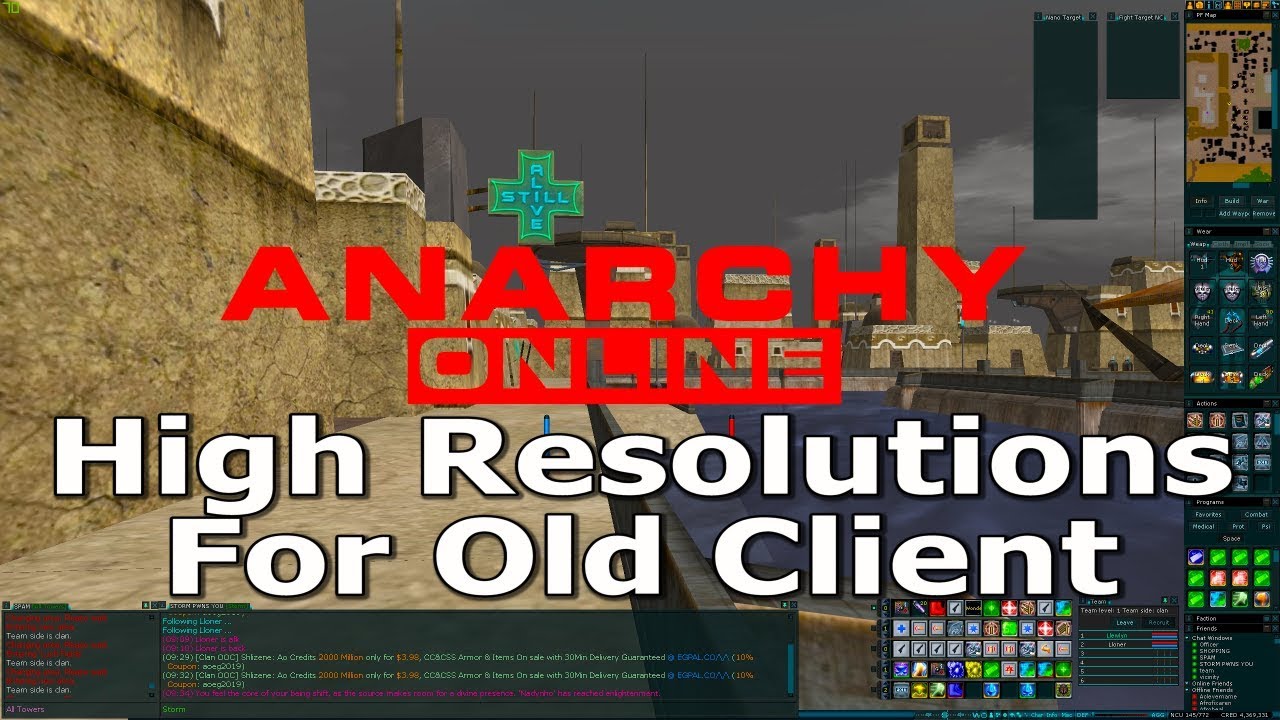 Anarchy Online  -  Higher Resolutions For The Old Client