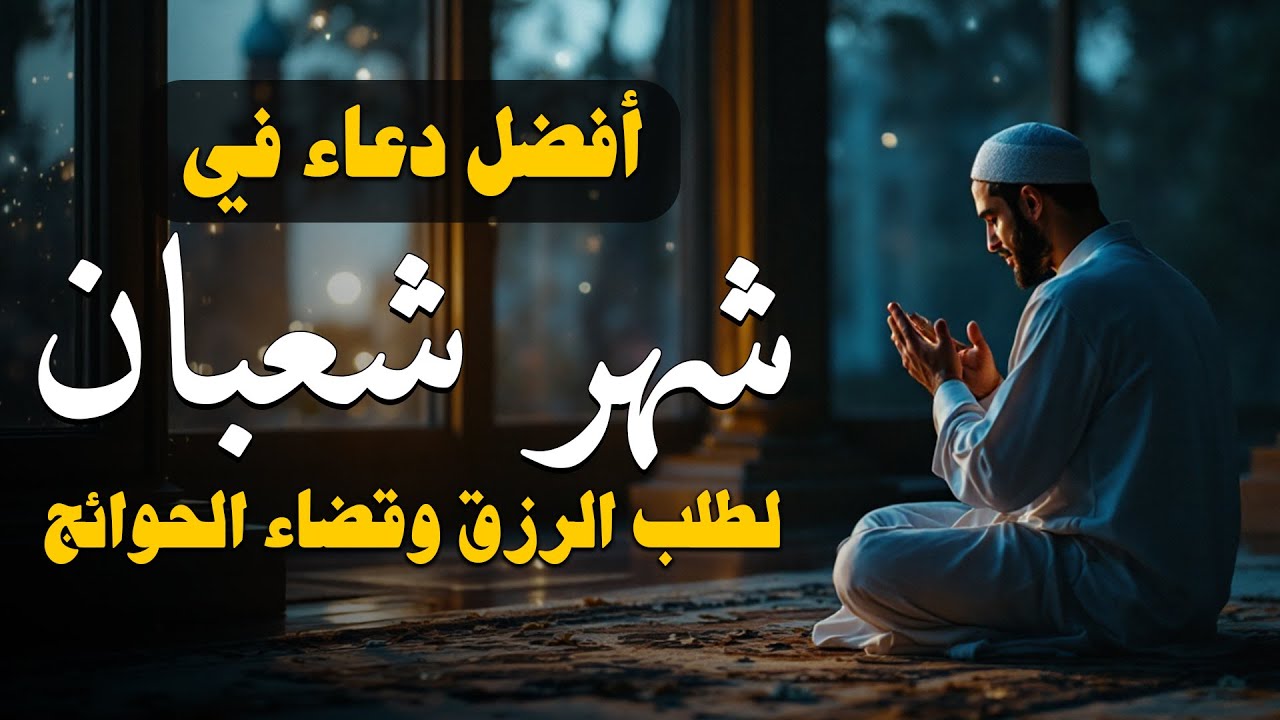 دعاء في  شهر شعبان 🌙 ردده الان تصب عليك الارزاق ويأتيك الفرج دعاء شهر شعبان