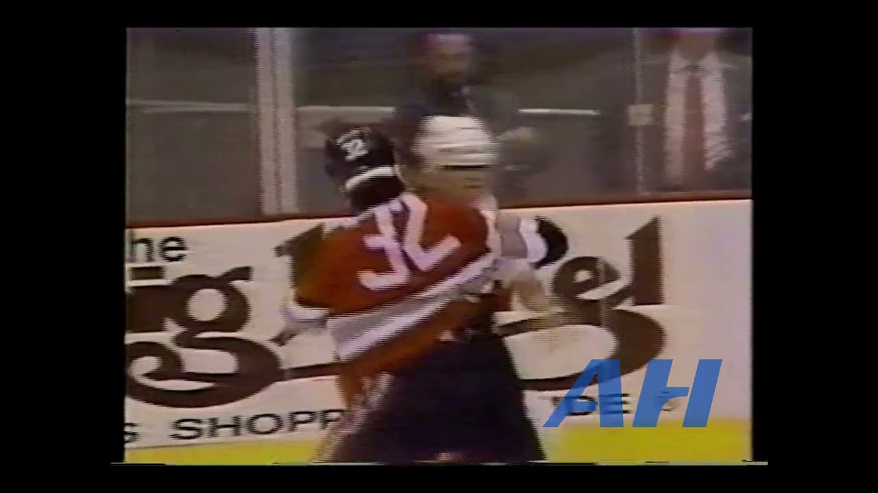 IHL Apr. 4, 1992 Kerry Clark,SL v Kevin Evans,KC (HL) Salt Lake Golden Eagles Kasas City Blades