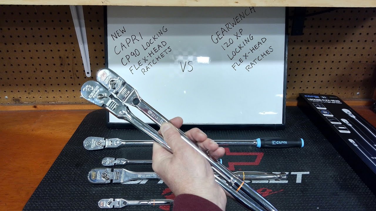 NEW CAPRI CP90 LOCKING FLEX HEAD RATCHETS vs GEARWRENCH 120XP LOCKING FLEX-HEAD, who's the Winner!🤔