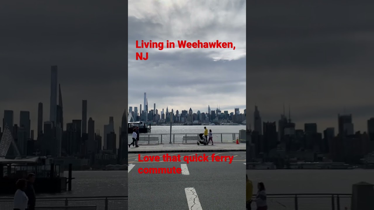 Living in Weehawken, NJ-view from Port Imperial Ferry Terminal. #nycrealestate #njrealestate