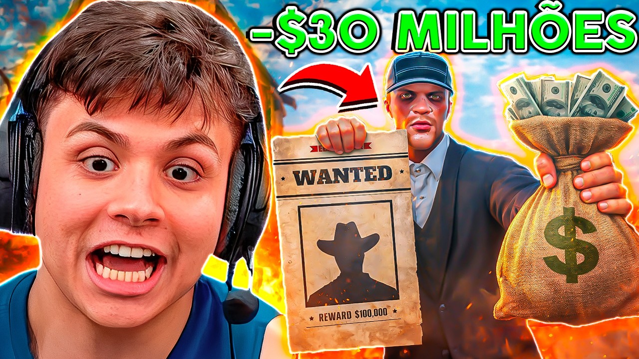 PAGUEI $30 MILH&Otilde;ES pra pegar o PROCURADO 😱 GTA RP (Paulinho o LOKO)