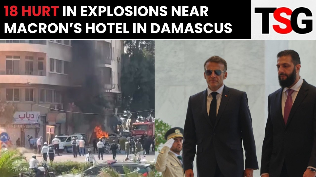 Damascus Explosions: 18 Injured Near Hotel Hosting Emmanuel Macron | The Sunday Guardian