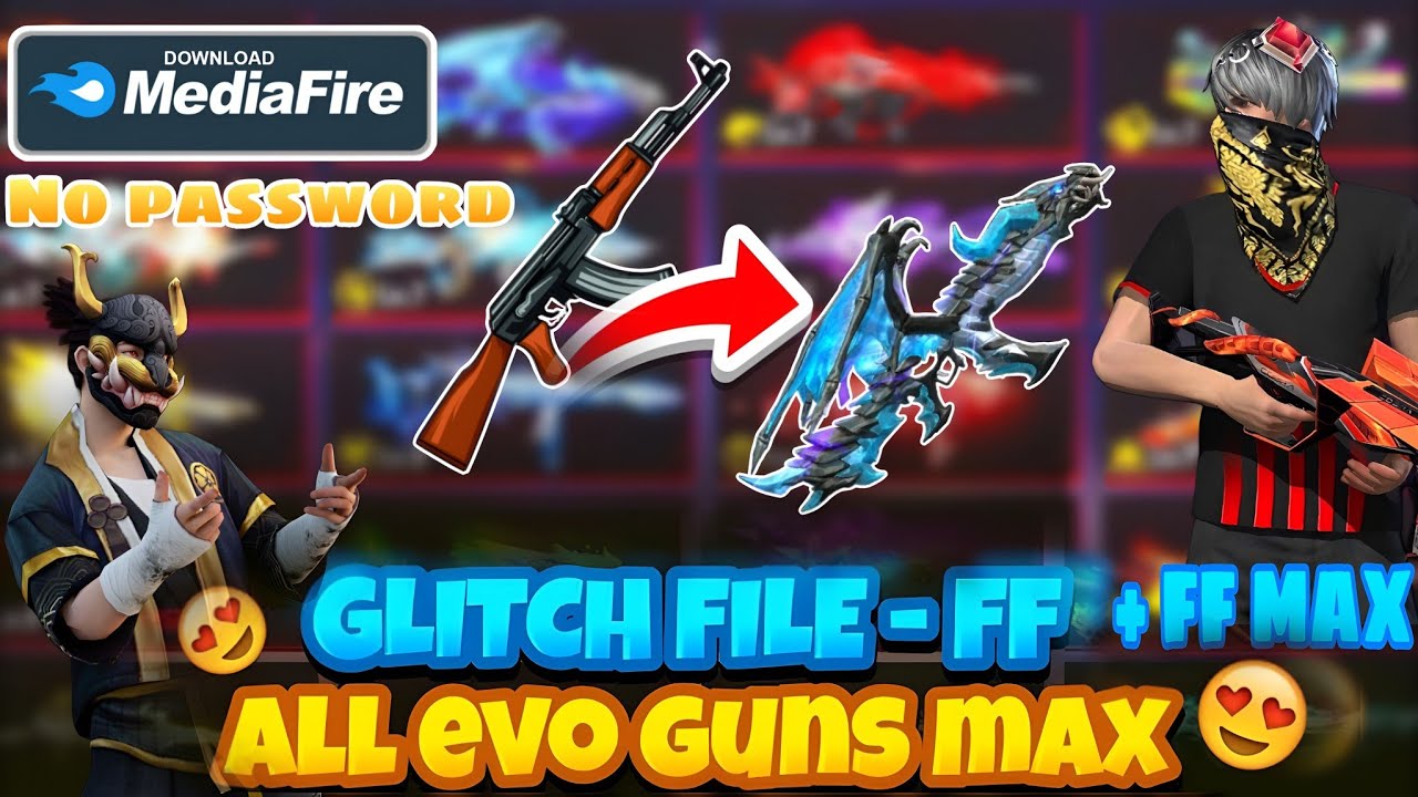 ☢️OB53 UPDATE ALL EVO-GUN SKINS GLITCH FILE📂 |  Free Fire + Free Fire Max | #ffglitch #ff