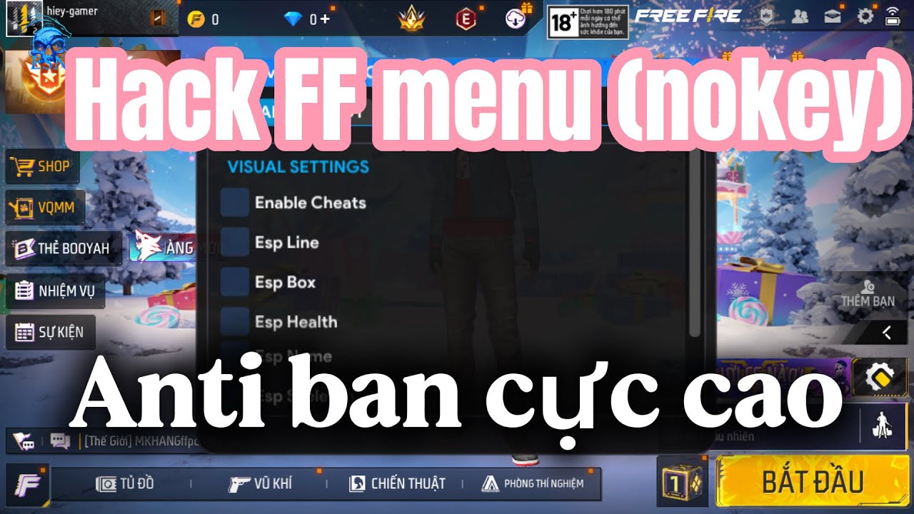 Hướng Dẫn Cách Cài Hack Free Fire menu V2 VIP Cho iOS (anti ban cực cao)