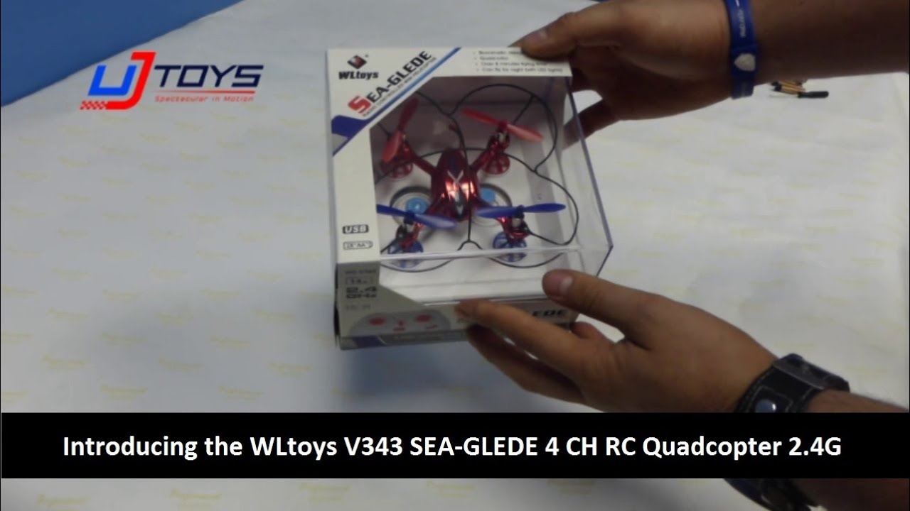 UJToys Introducing the WLtoys V343 SEA-GLEDE 4 CH RC Quadcopter 2.4G