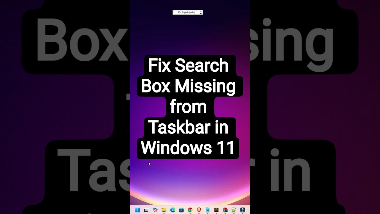 Fix Search Box Missing from Taskbar in Windows 11 PC or Laptop