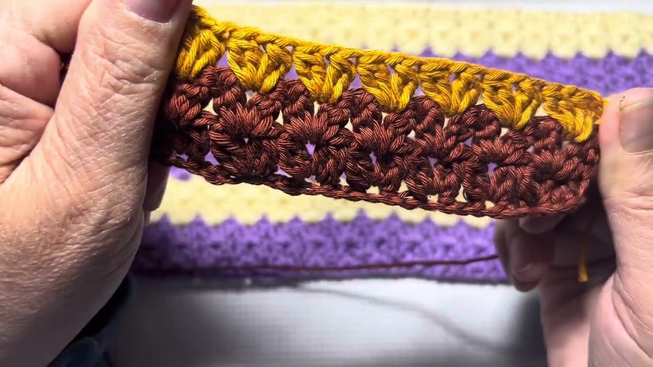 V cluster crochet 🧶 stitch for beginners 