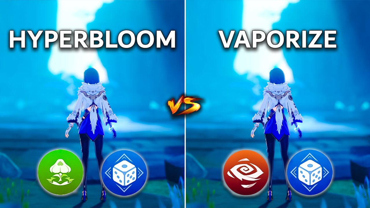 Yelan Hyperbloom против Yelan Vaporize!! Сравнение игрового процесса командного состава!!!
