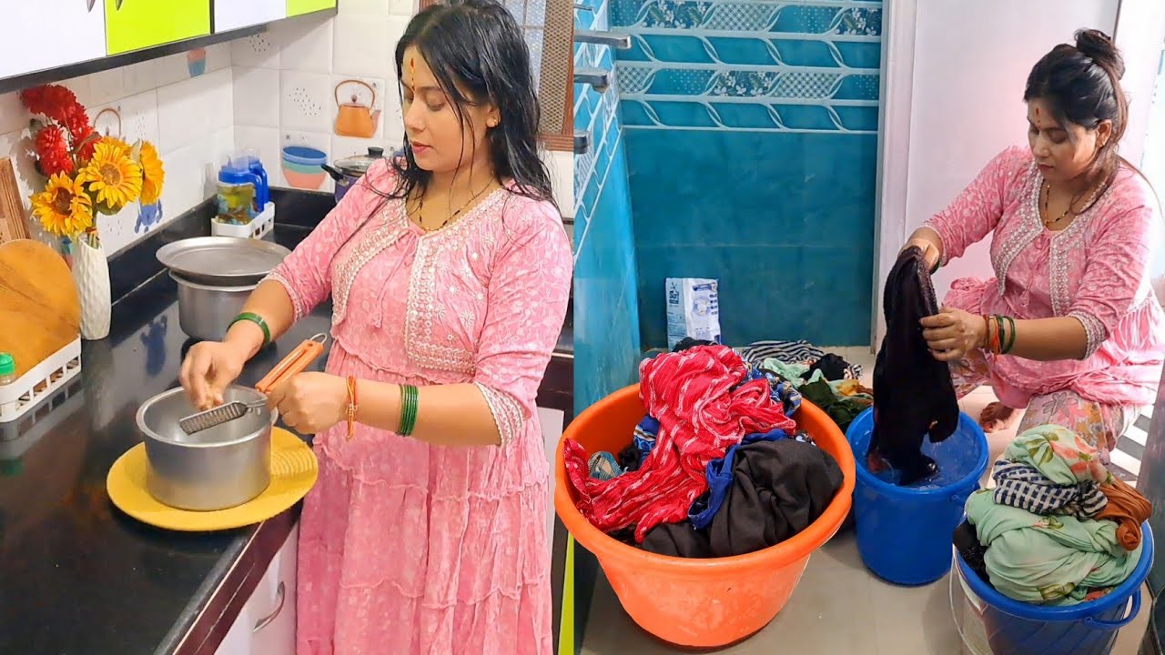 घर  kitchen ,bathroom साफ सफाई ,चाय नाश्ता 🫄प्रेगनेंसी के इन दिनों में धीरे धीरे बढ़ती परेशानियां 