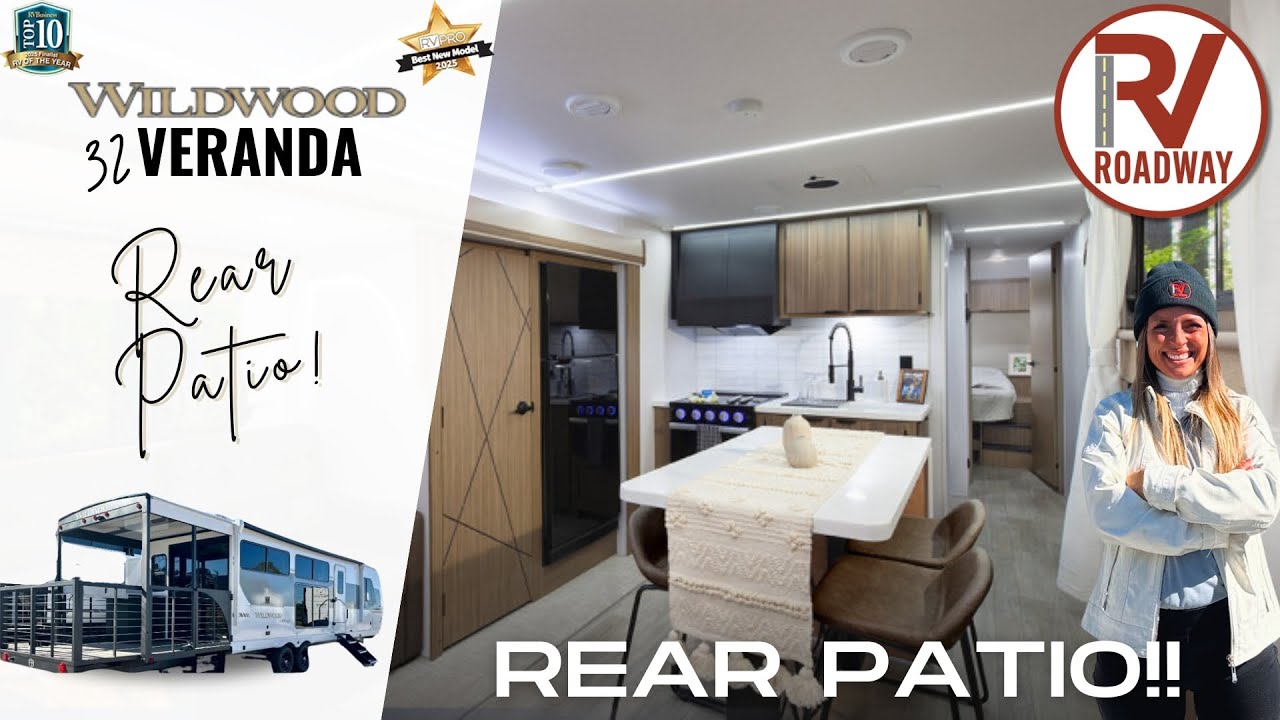 RV OF THE YEAR!🎉 Checkout the New 2025 Forest River RV Wildwood 32VERANDA 🔥 #32veranda #wildwood