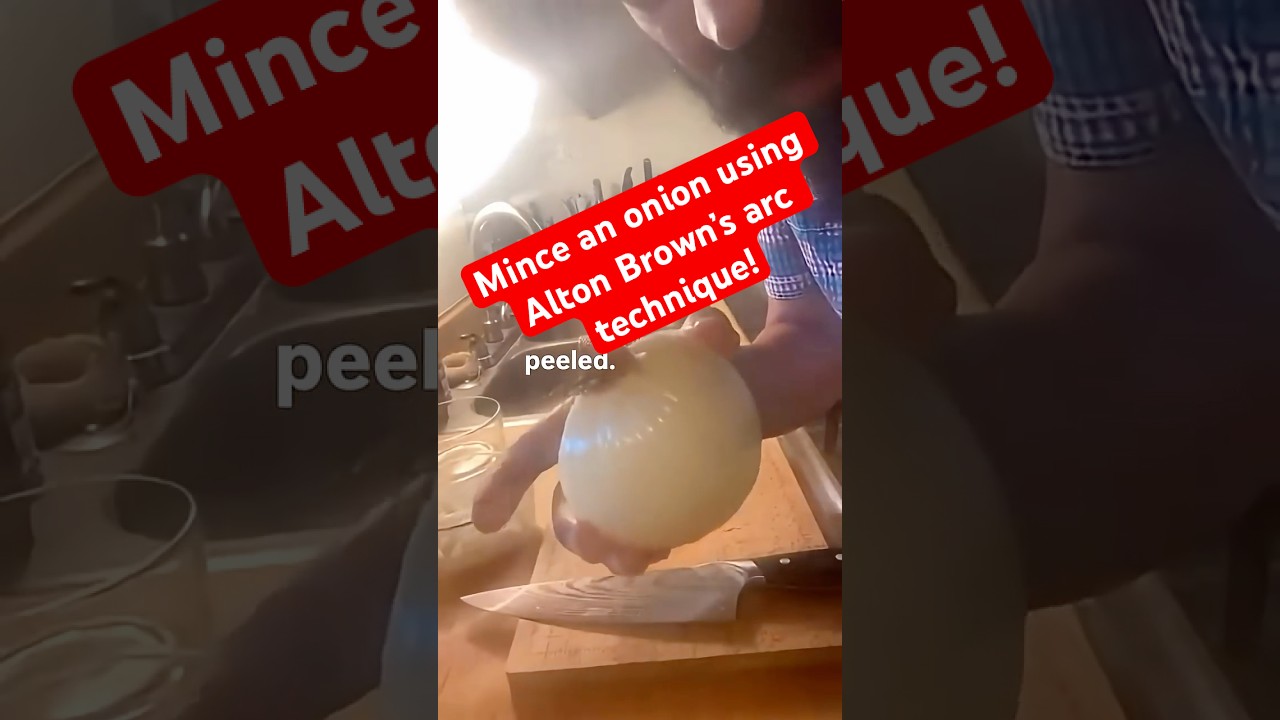 How to mince an onion using Alton Brown&rsquo;s Arc Technique!