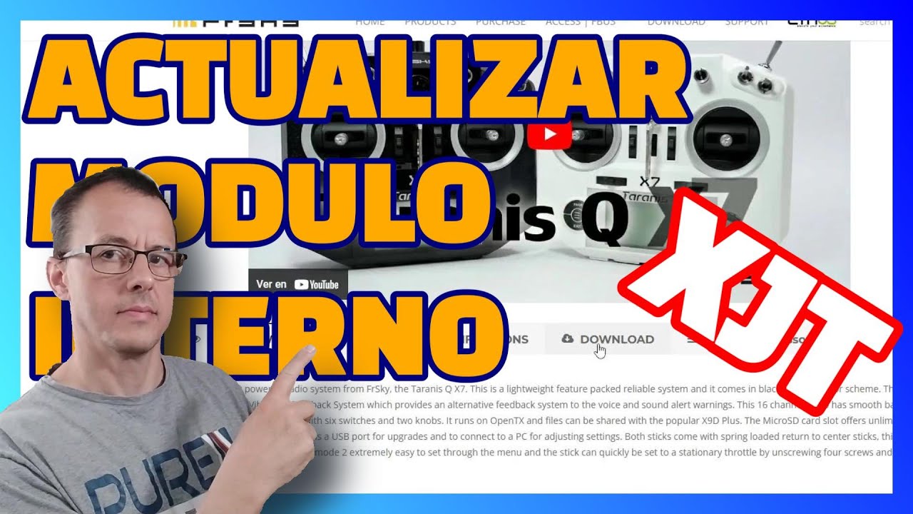 Taranis QX7 - Actualizar modulo RF interno XJT #FrSky #Internal RF #Internal XJT #tutorial #español