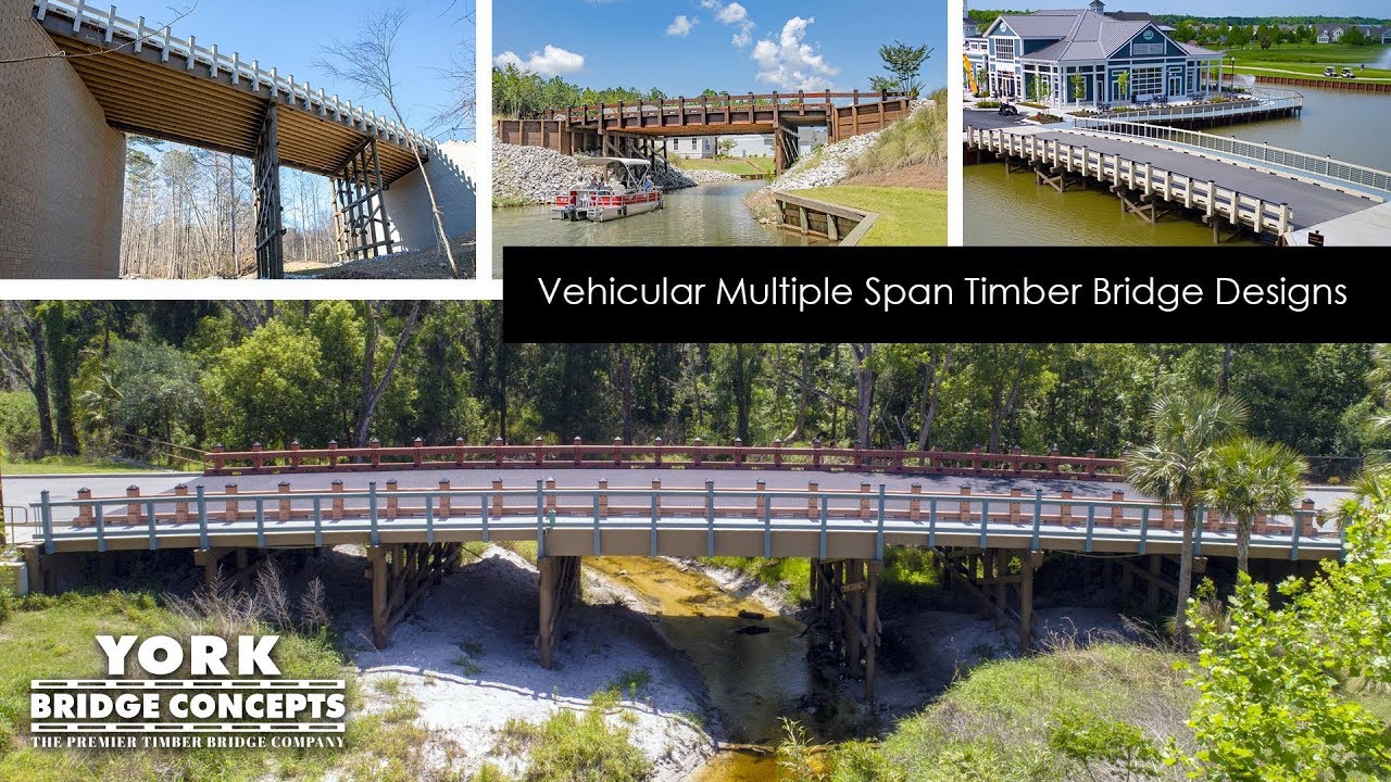 Multiple-Span Timber Vehicular Bridge Designs | Free CAD Downloads | York Bridge Concepts
