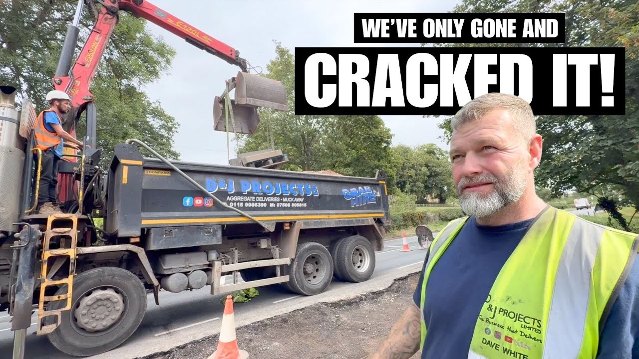 We've caused ourselves a problem on this new tarmac install - It's CRACKED!