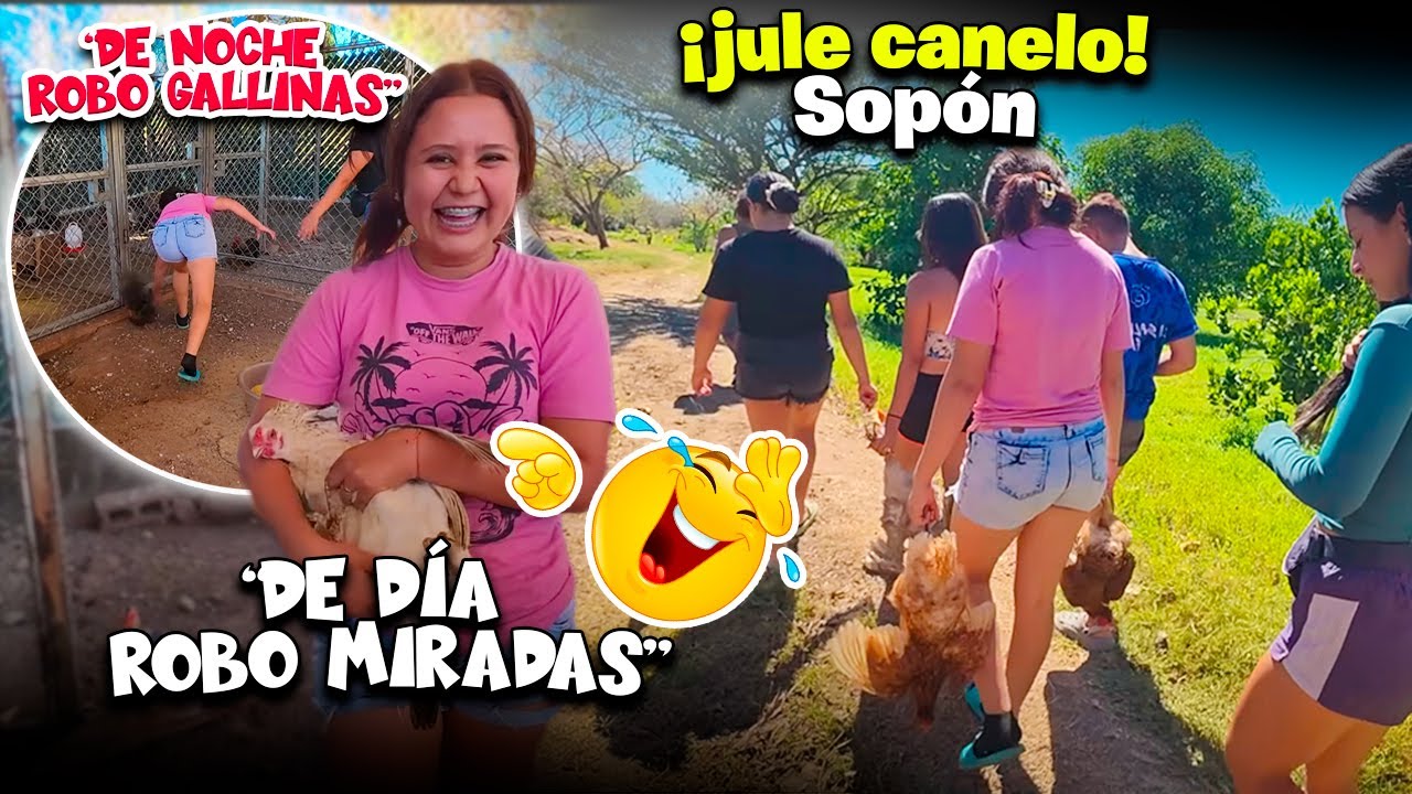 Marcela salió experta cazando GALLINAS ¡Jule canelo! para el río