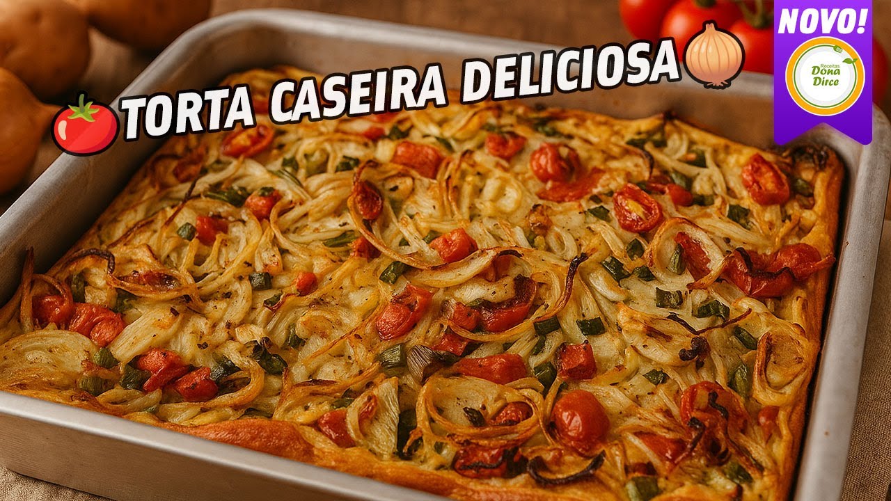 🧅 Torta de Cebola Fofa e Saborosa! Uma Del&iacute;cia Simples e Econ&ocirc;mica 😋💚 #1263