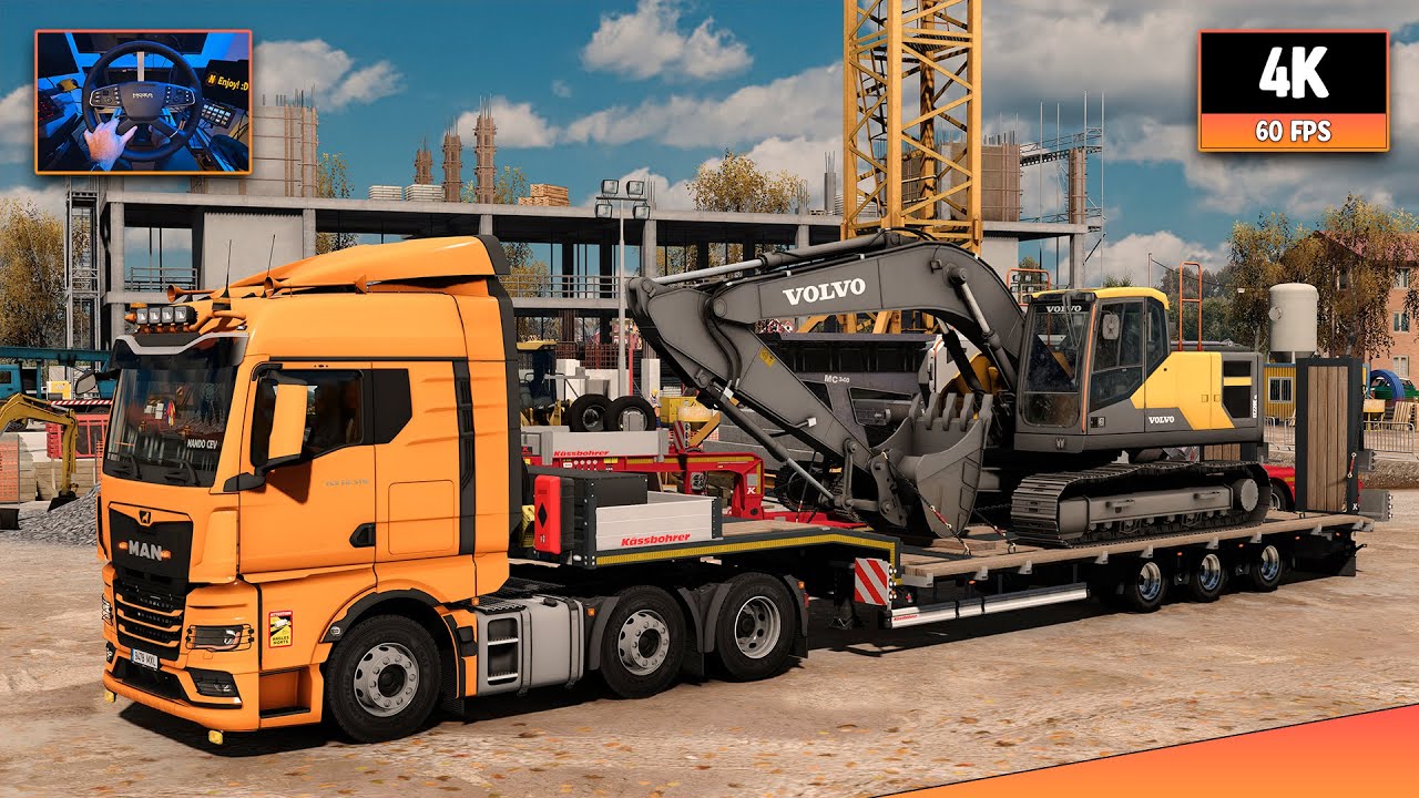 MAN TGX TG3 510 | Steinkjer - Ume&aring; | ETS2 1.57 4K + Wheel Cam
