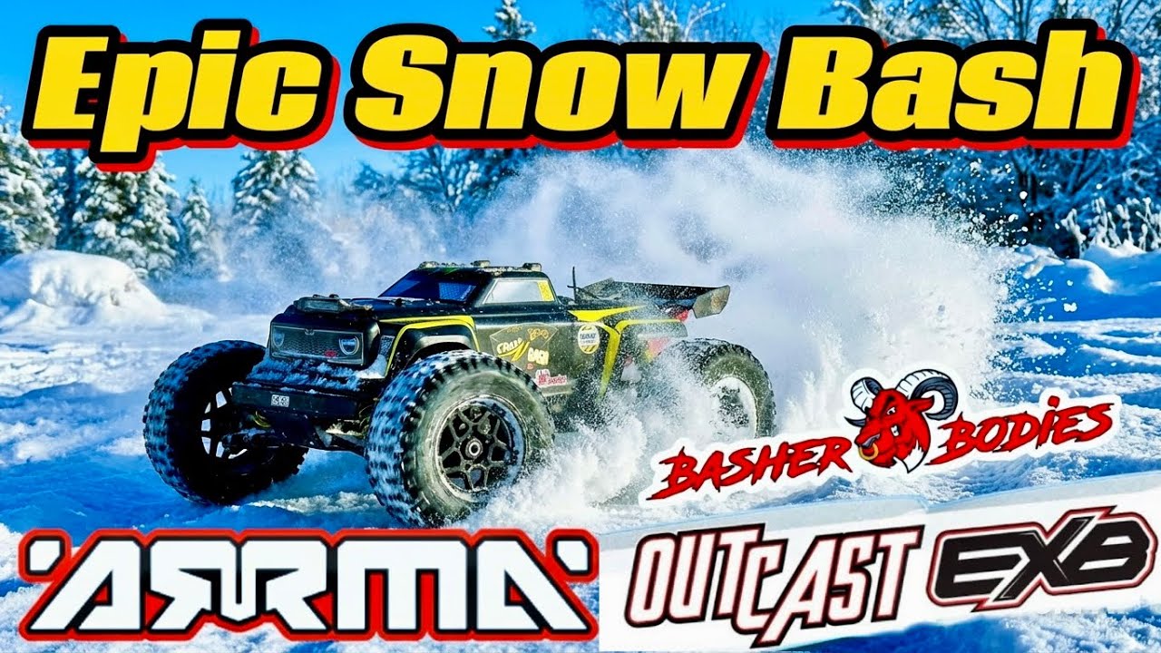 ARRMA Outcast EXB выкладывается на полную в снежных условиях! ❄️