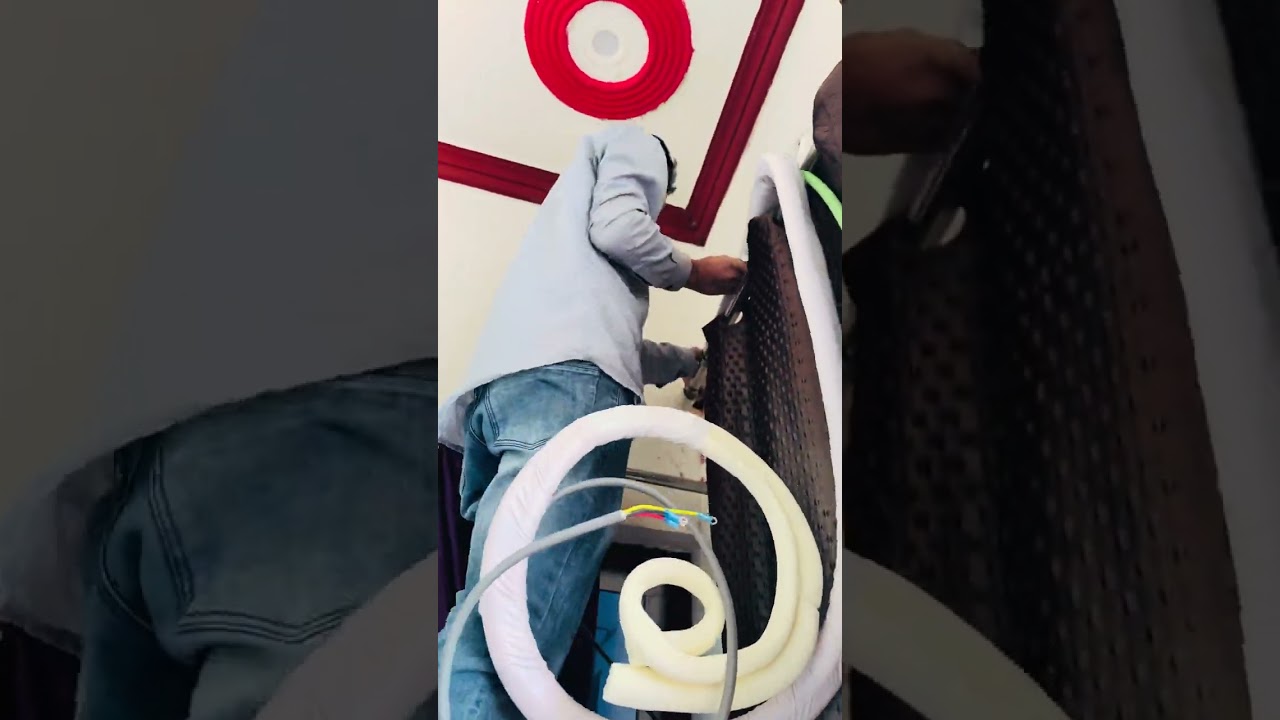New 𝑨𝒄 installation #explorepage #trending #viral #acfitting #amantecnicain92 #lg 