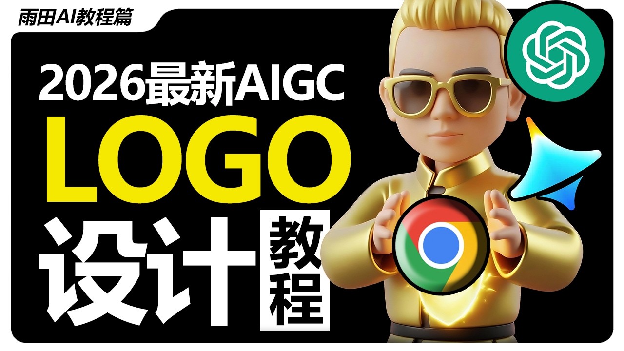 2026最新最全面AI设计LOGO教程！AI一分钟搞定爆款Logo设计!90%的老板都在用这个神器! | LOGO设计 | 商标设计 | AIGC设计LOGO  | AI标志设计 | 文字LOGO