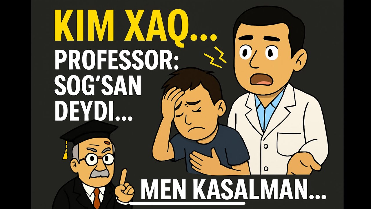 КИМ ҲАҚ… ПРОФЕССОР СОҒСАН ДЕЙДИ…МЕН КАСАЛМАН…? Dk_Shermatov Тел:+998-78-113-84-86