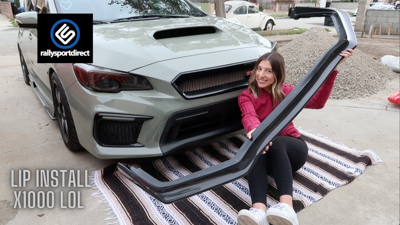 2020 Subaru STI WRX CS Style front lip + Rear CF Spat Install