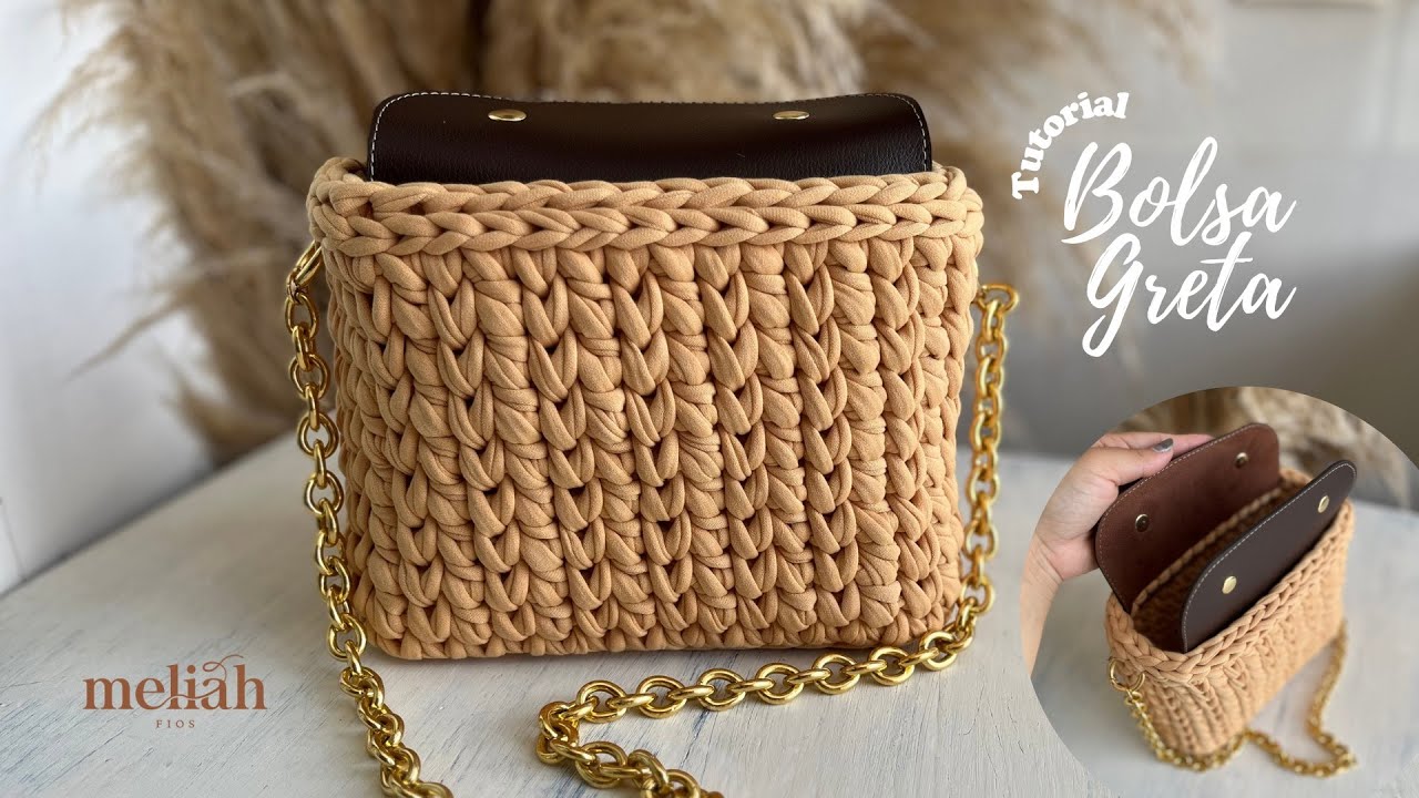 Bolsa Greta Passo a Passo | Bolsa de Crochê | Bolsa em Fio de Malha