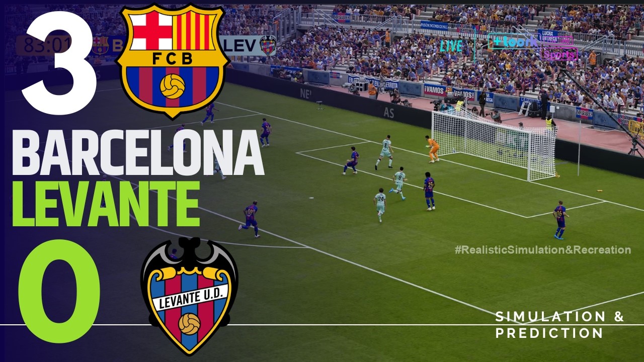 BARCELONA 3 vs 0 LEVANTE 🔴 | LALIGA 25/26 | Simulación/Recreación