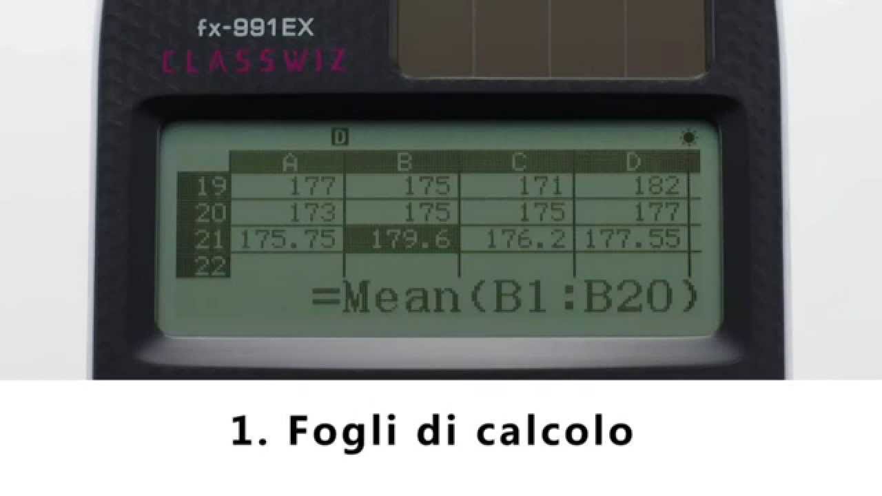 Le 10 funzioni principali delle calcolatrici scientifiche CASIO CLASSWIZ