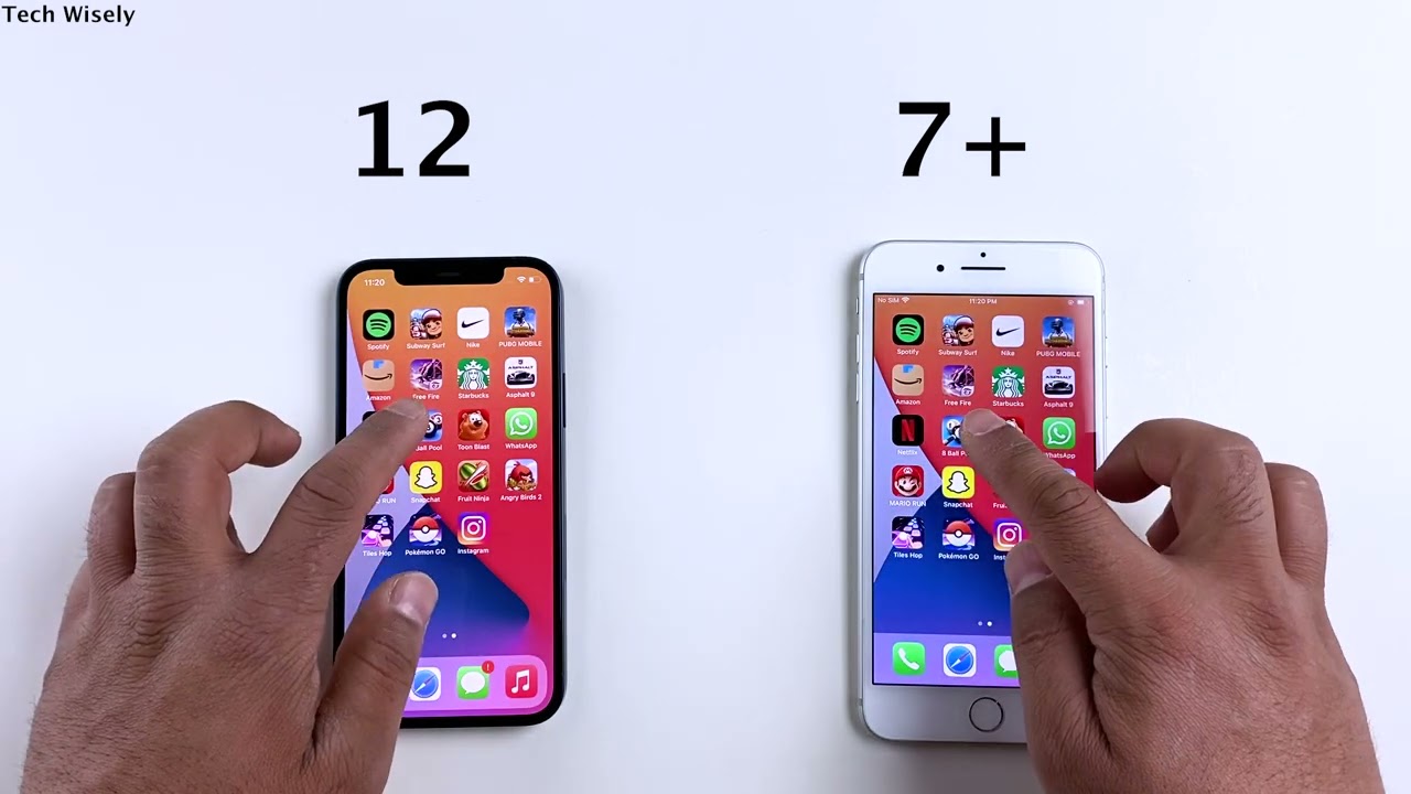 iPhone 12 vs iPhone 7 Plus Speed Test