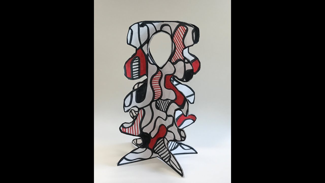 Jean Dubuffet Inspired Paper Sculpture
