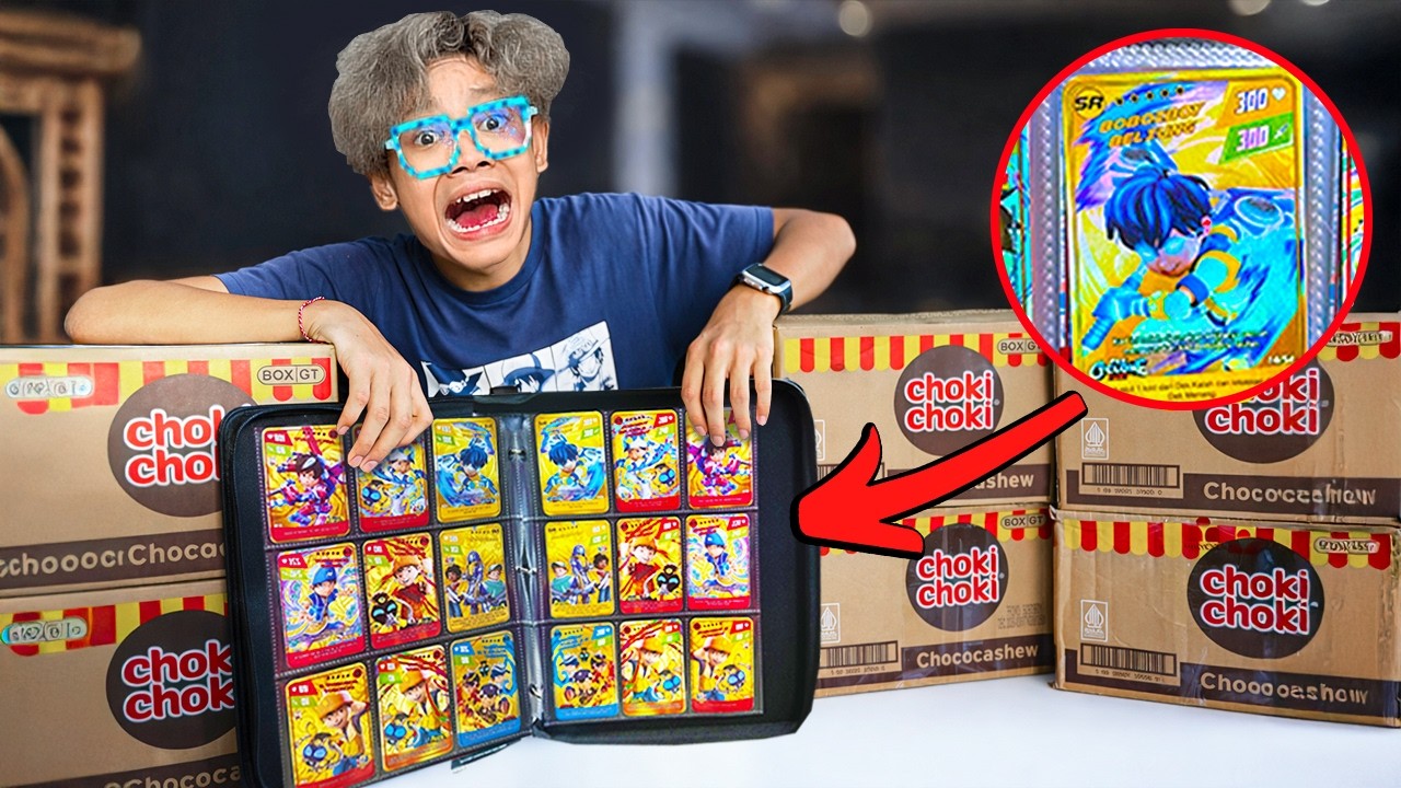 UNBOXING KARTU BOBOIBOY BELIUNG DI DALAM CHOKI - CHOKI BEHADIAH!!!