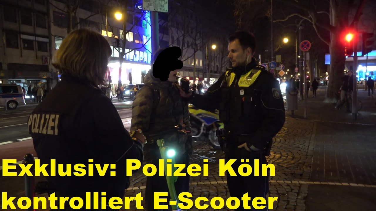 Exklusiv: Polizei kontrolliert E-Scooter auf Ringen am 24.03.23 + O-Töne