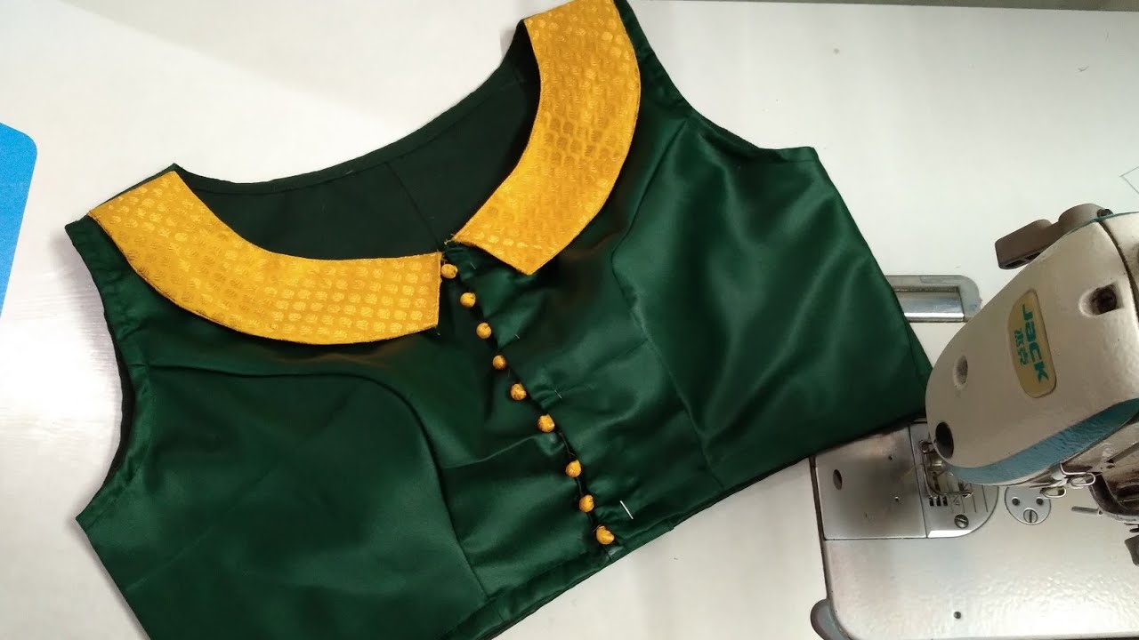 Peter Pan Collar Blouse Design Cutting & Stitching