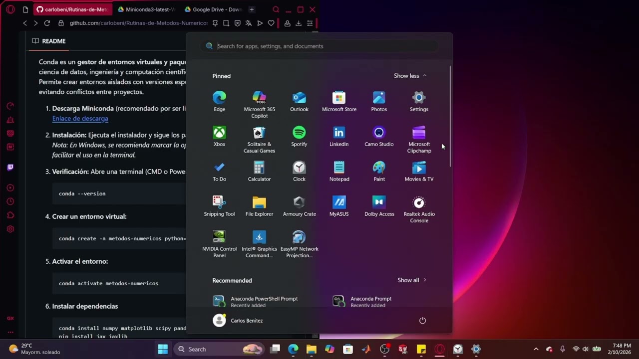 Tutorial: Conda + VS Code + Jupyter Notebooks