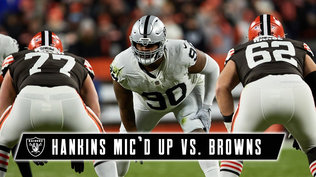 Johnathan Hankins Mic'd Up vs. Browns: 'Call Me Batman!' | Las Vegas Raiders | NFL