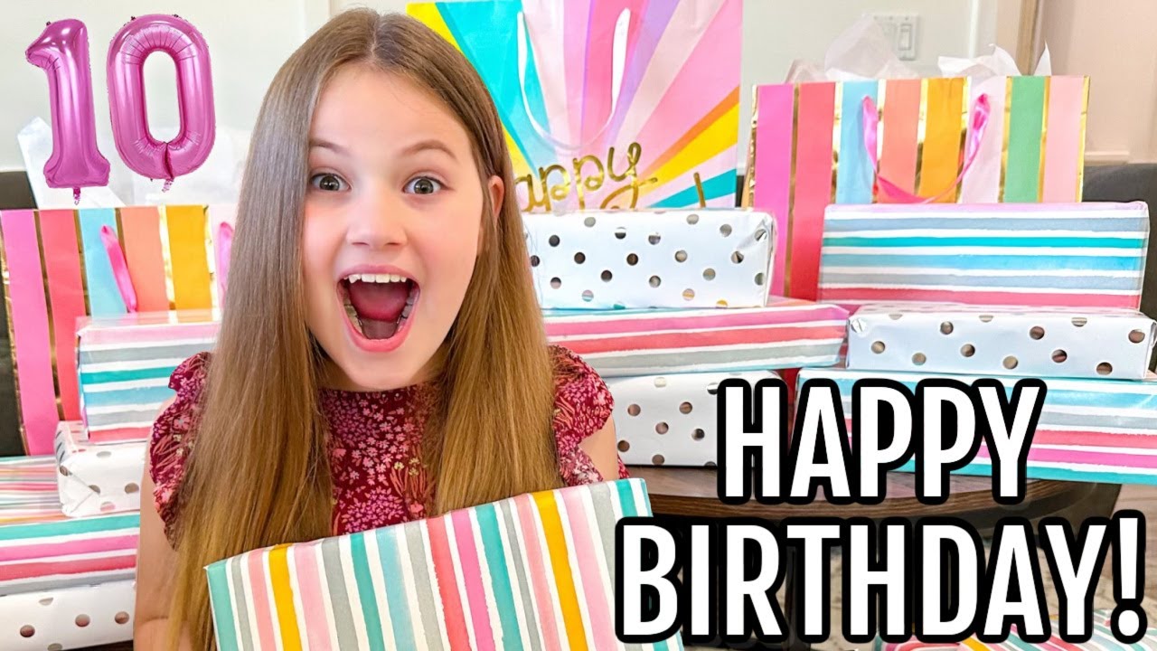 Gretchen's 10th BiRTHDAY Morning OPENiNG PRESENTS!