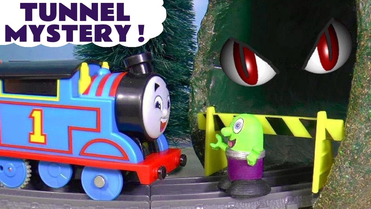 Tunnel Mystery Toy Train Story with All Engines Go Toy Trains